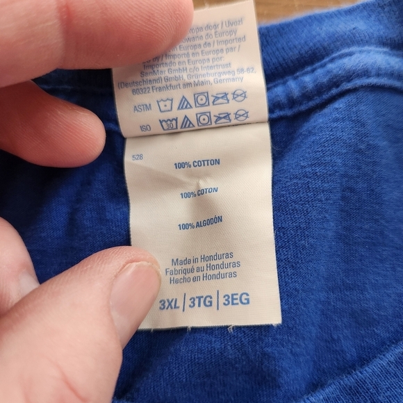 Headless Lion Costume T Shirt Blue Mens Size 3XL Graphic Tee 100% Cotton XXXL - Picture 10 of 10